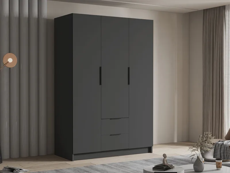 Varros Garderobeskap 150x216 cm - Svart - Oppbevaring - Garderober & garderobesystem