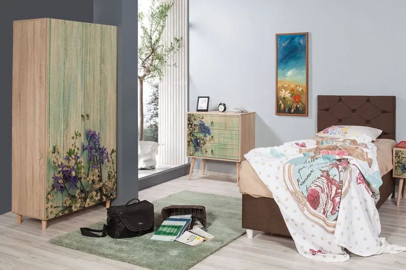 Vellavie Garderobe Kirsebærblomst - Grønn - Oppbevaring - Garderober & garderobesystem