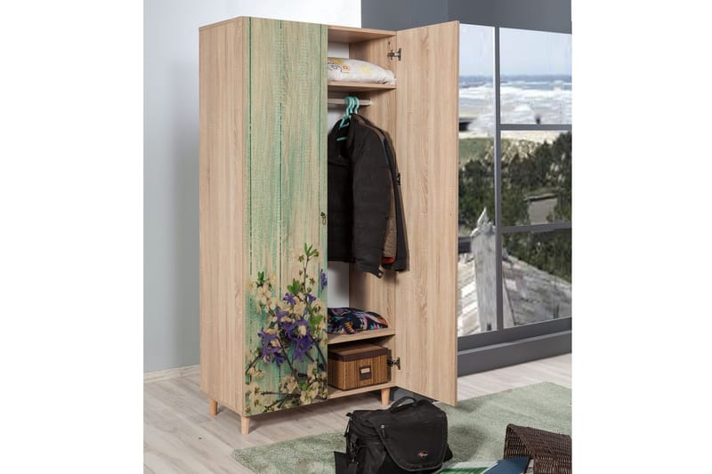 Vellavie Garderobe Kirsebærblomst - Grønn - Oppbevaring - Garderober & garderobesystem