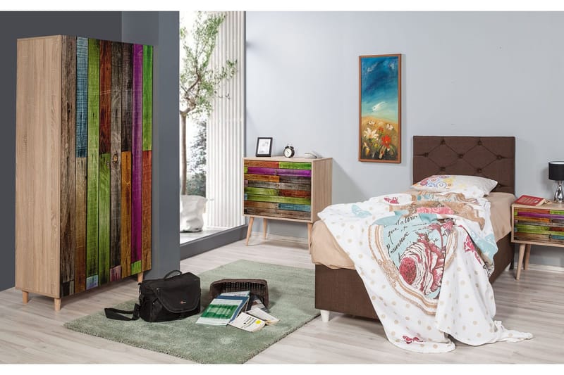 Vellavie Garderobe Regnbuepanel - Flerfarget - Oppbevaring - Garderober & garderobesystem