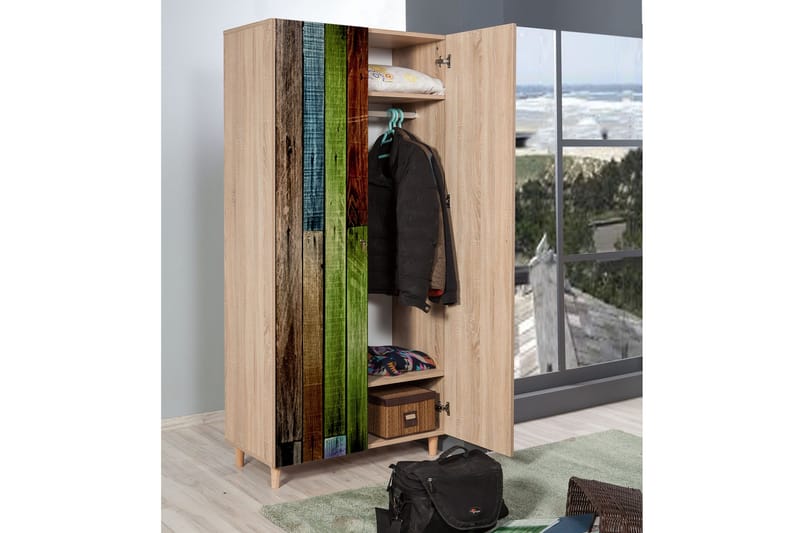 Vellavie Garderobe Regnbuepanel - Flerfarget - Oppbevaring - Garderober & garderobesystem