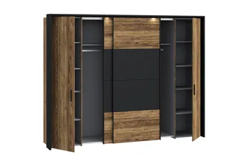 Vergina Garderobe 62x280 cm - Brun/Svart - Oppbevaring - Garderober & garderobesystem