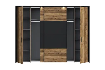 Vergina Garderobe 62x280 cm - Brun/Svart - Oppbevaring - Garderober & garderobesystem