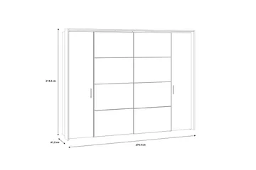 Vergina Garderobe 62x280 cm - Brun/Svart - Oppbevaring - Garderober & garderobesystem