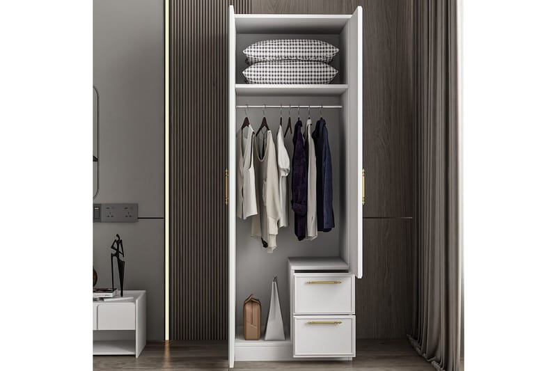 Vespera Garderobe 60x171,8 cm - Hvit - Oppbevaring - Garderober & garderobesystem