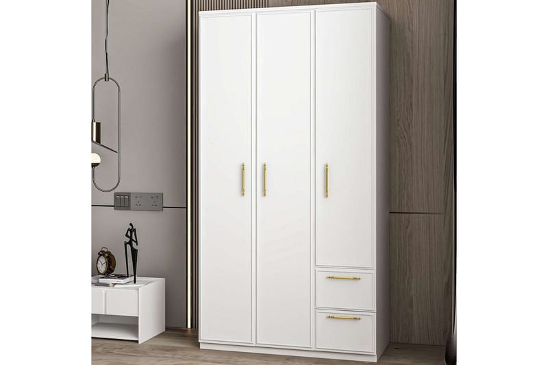 Vespera Garderobe 90x171,8 cm - Hvit - Oppbevaring - Garderober & garderobesystem