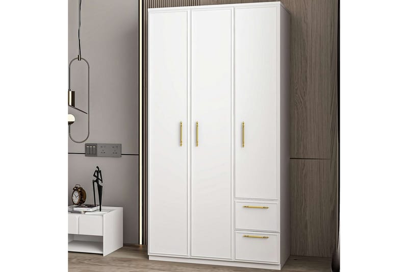 Vespera Garderobe 90x171,8 cm - Hvit - Oppbevaring - Garderober & garderobesystem