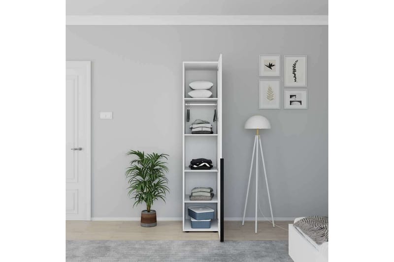 Vornic Garderobe 45x210 cm - Hvit - Oppbevaring - Garderober & garderobesystem