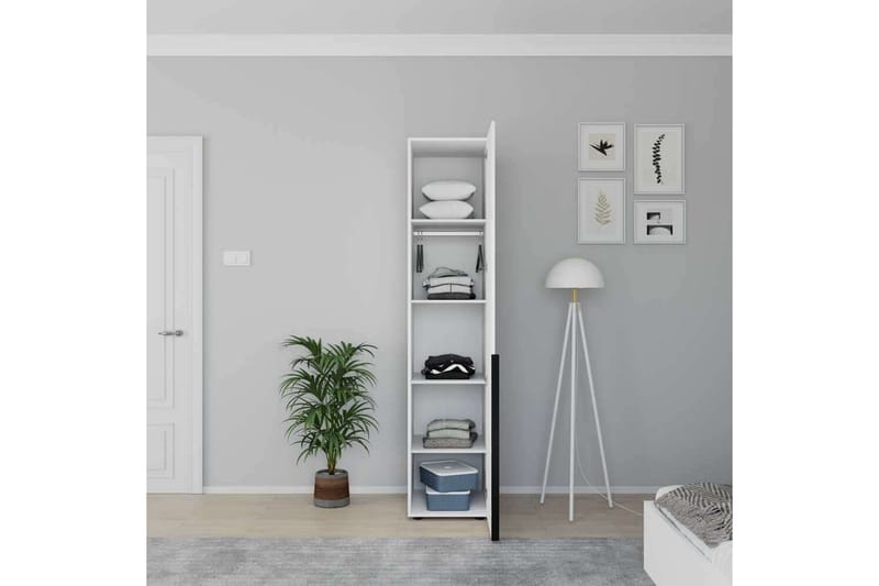 Vornic Garderobe 45x210 cm - Hvit - Oppbevaring - Garderober & garderobesystem