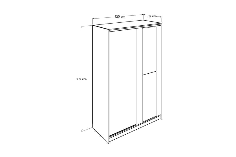 Wardrobe Eik-Sonoma - Natur - Oppbevaring - Garderober & garderobesystem