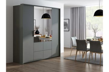 Wedena Garderobeskap 208 cm - Grå - Oppbevaring - Garderober & garderobesystem