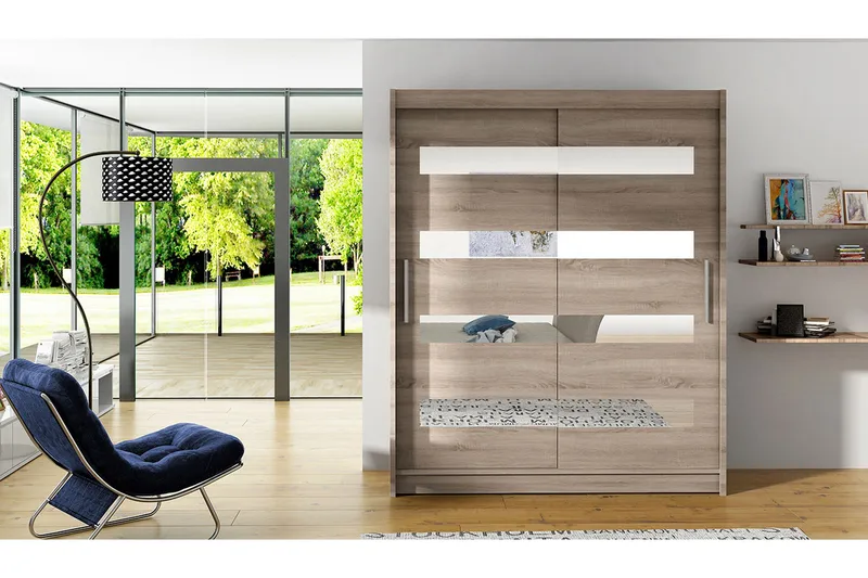 West Garderobe 150x58x200 cm - Oppbevaring - Garderober & garderobesystem