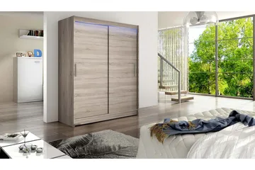 Westa Garderob 150x58x200 cm - Beige / Grå /  Hvit - Oppbevaring - Garderober & garderobesystem - Garderobeskap