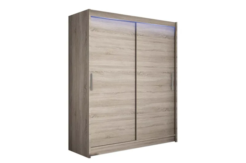 Westa Garderob 150x58x200 cm, Beige / Grå /  Hvit