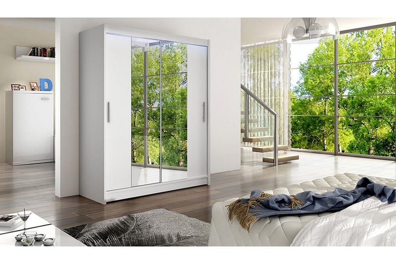 Westa Garderob 150x58x200 cm - Hvit - Oppbevaring - Garderober & garderobesystem