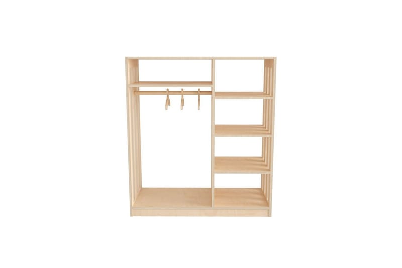 Winters Garderobe 90x100 cm - Natur - Oppbevaring - Garderober & garderobesystem