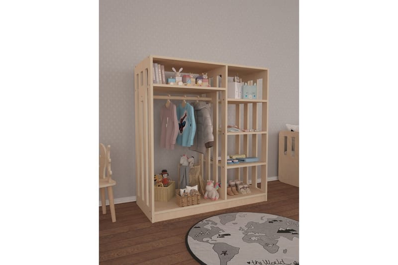 Winters Garderobe 90x100 cm - Natur - Oppbevaring - Garderober & garderobesystem