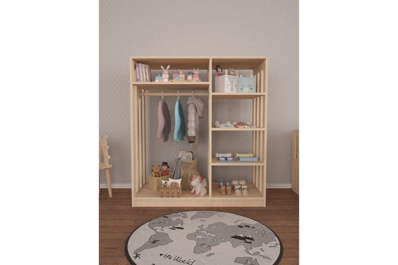 Winters Garderobe 90x100 cm - Natur - Oppbevaring - Garderober & garderobesystem