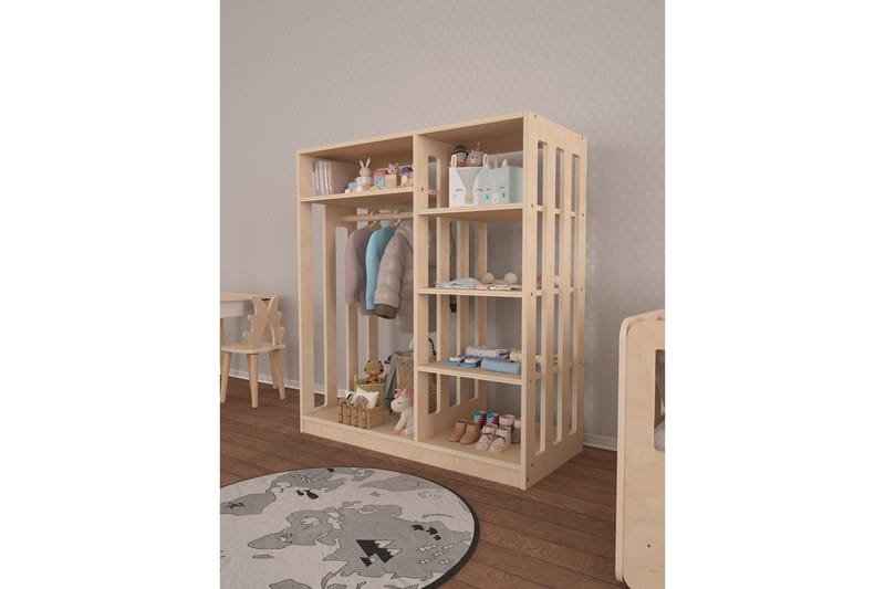 Winters Garderobe 90x100 cm - Natur - Oppbevaring - Garderober & garderobesystem