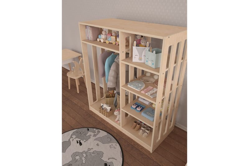 Winters Garderobe 90x100 cm - Natur - Oppbevaring - Garderober & garderobesystem