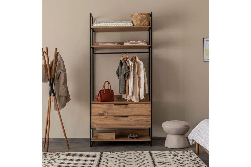 Witonia Garderobe 104x52 cm - Natur - Oppbevaring - Garderober & garderobesystem