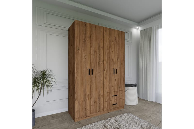 Yaman Garderobe 120x180 cm - Brun - Oppbevaring - Garderober & garderobesystem