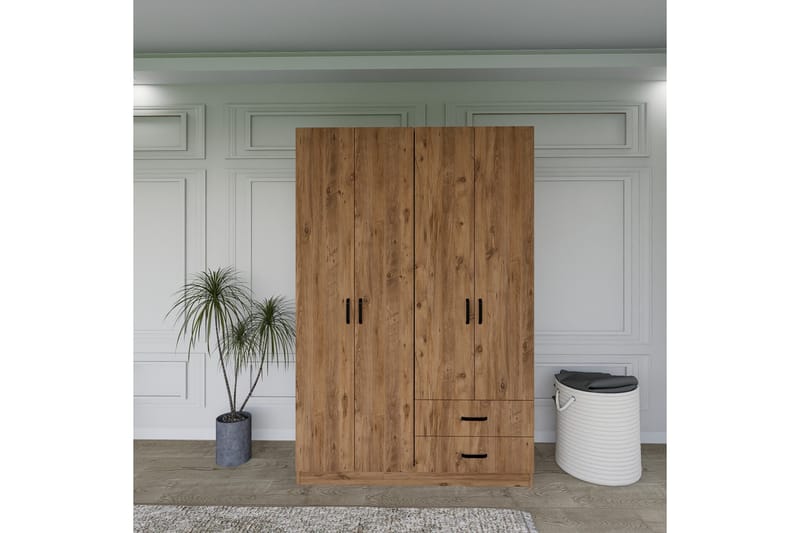 Yaman Garderobe 120x180 cm - Brun - Oppbevaring - Garderober & garderobesystem