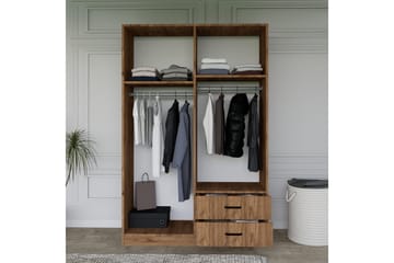 Yaman Garderobe 120x180 cm - Brun - Oppbevaring - Garderober & garderobesystem
