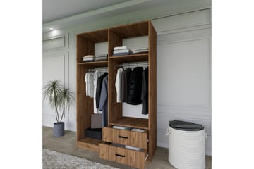 Yaman Garderobe 120x180 cm - Brun - Oppbevaring - Garderober & garderobesystem