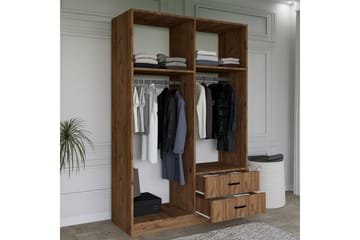 Yaman Garderobe 120x180 cm - Brun - Oppbevaring - Garderober & garderobesystem