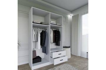 Yaman Garderobe 120x180 cm - Matt hvit - Oppbevaring - Garderober & garderobesystem