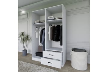 Yaman Garderobe 120x180 cm - Matt hvit - Oppbevaring - Garderober & garderobesystem