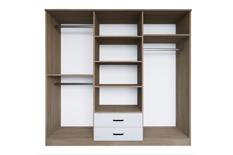 Yaman Garderobe 180x190 cm - Lys brun - Oppbevaring - Garderober & garderobesystem