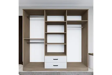 Yaman Garderobe 180x190 cm - Lys brun - Oppbevaring - Garderober & garderobesystem