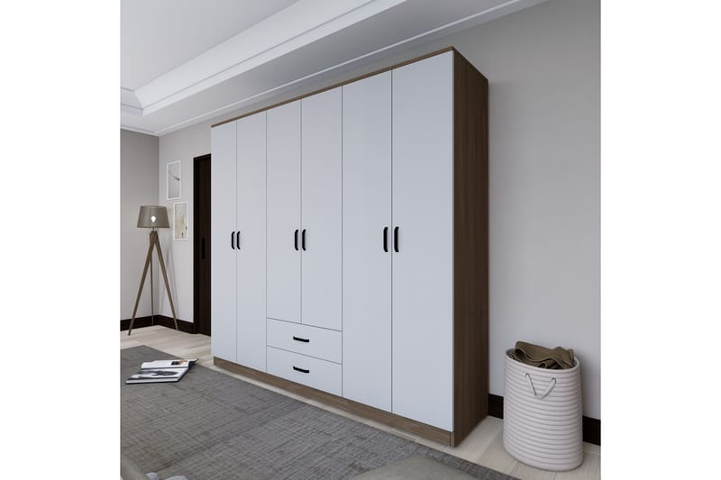 Yaman Garderobe 180x190 cm - Lys brun - Oppbevaring - Garderober & garderobesystem