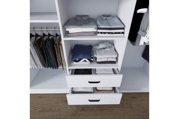 Yaman Garderobe 180x190 cm - Matt hvit - Oppbevaring - Garderober & garderobesystem