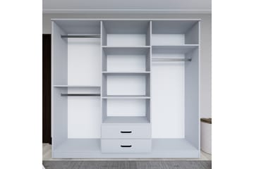 Yaman Garderobe 180x190 cm - Matt hvit - Oppbevaring - Garderober & garderobesystem