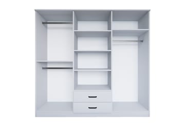 Yaman Garderobe 180x190 cm - Matt hvit - Oppbevaring - Garderober & garderobesystem