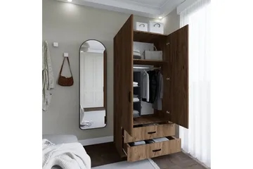 Yaman Garderobe 80x182 cm - Brun - Oppbevaring - Garderober & garderobesystem