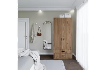 Yaman Garderobe 80x182 cm - Brun - Oppbevaring - Garderober & garderobesystem