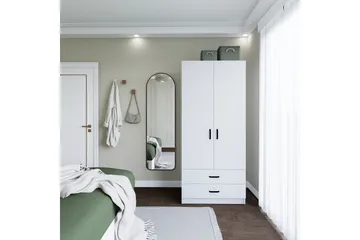 Yaman Garderobe 80x182 cm - Matt hvit - Oppbevaring - Garderober & garderobesystem