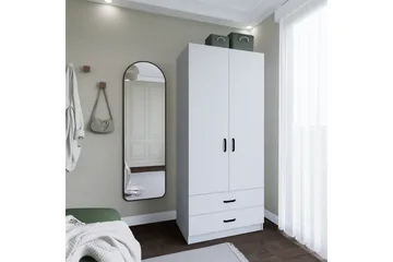 Yaman Garderobe 80x182 cm - Matt hvit - Oppbevaring - Garderober & garderobesystem