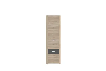 Yazmene Garderobeskap 59 cm i Mørkt Tre - Beige - Oppbevaring - Garderober & garderobesystem