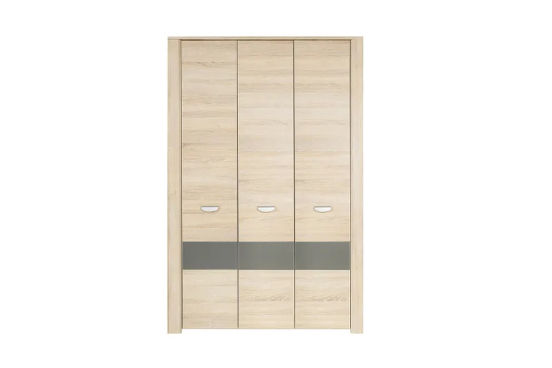 Yazmene Stor Garderobeskap 133x194 cm i Tre, Beige
