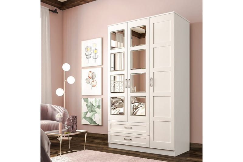 Zyricon Garderobe 105x184 cm - Matt Hvit - Oppbevaring - Garderober & garderobesystem