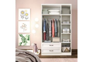 Zyricon Garderobe 105x184 cm - Matt Hvit - Oppbevaring - Garderober & garderobesystem