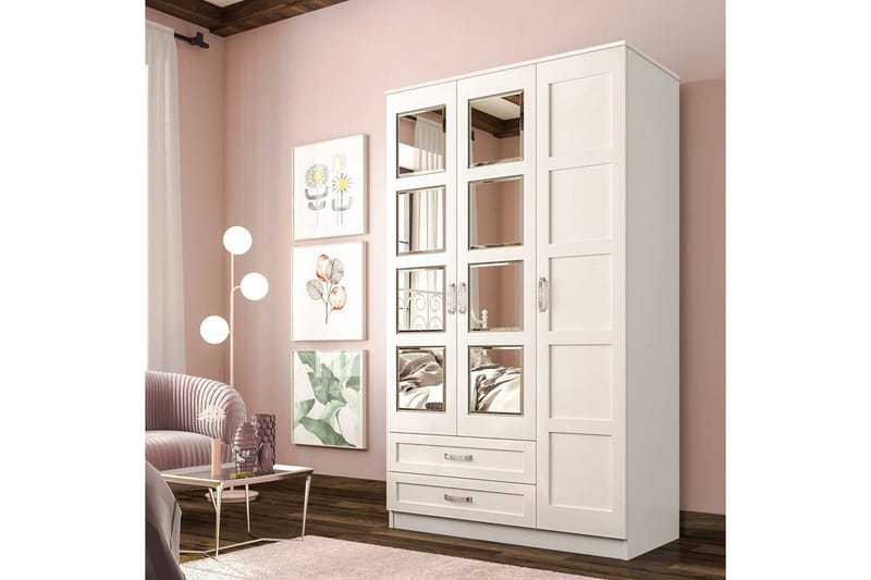 Zyricon Garderobe 105x184 cm - Matt Hvit - Oppbevaring - Garderober & garderobesystem