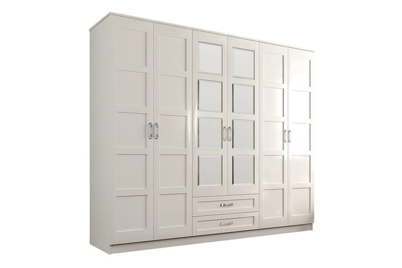 Zyricon Garderobe 210x184 cm - Hvit - Oppbevaring - Garderober & garderobesystem