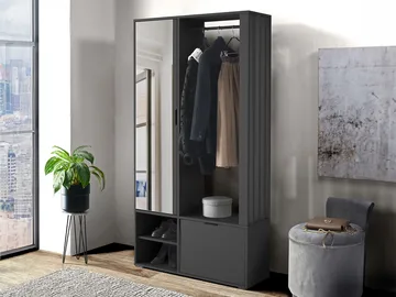garderobeskap Garderobe MILO grå - Oppbevaring - Garderober & garderobesystem