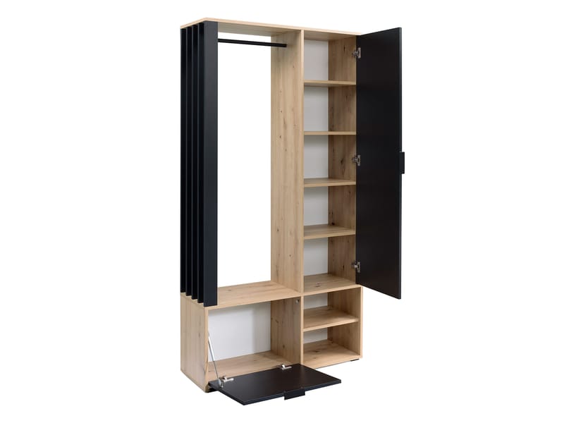 garderobeskap Garderobe MILO grå - Oppbevaring - Garderober & garderobesystem